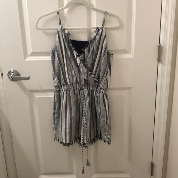 Striped Romper - Picture 1 of 3